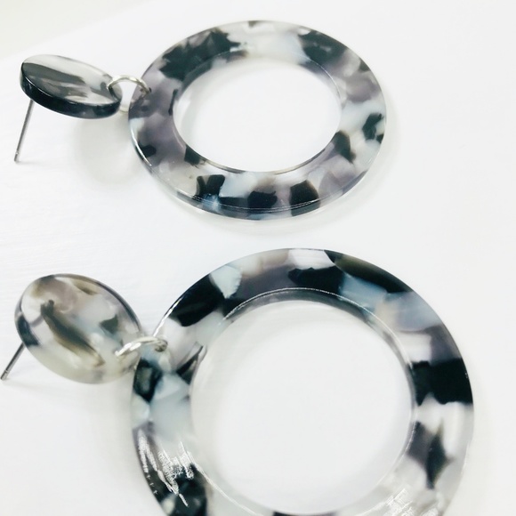 🆑 Open Circle Drops in Black - Picture 5 of 5